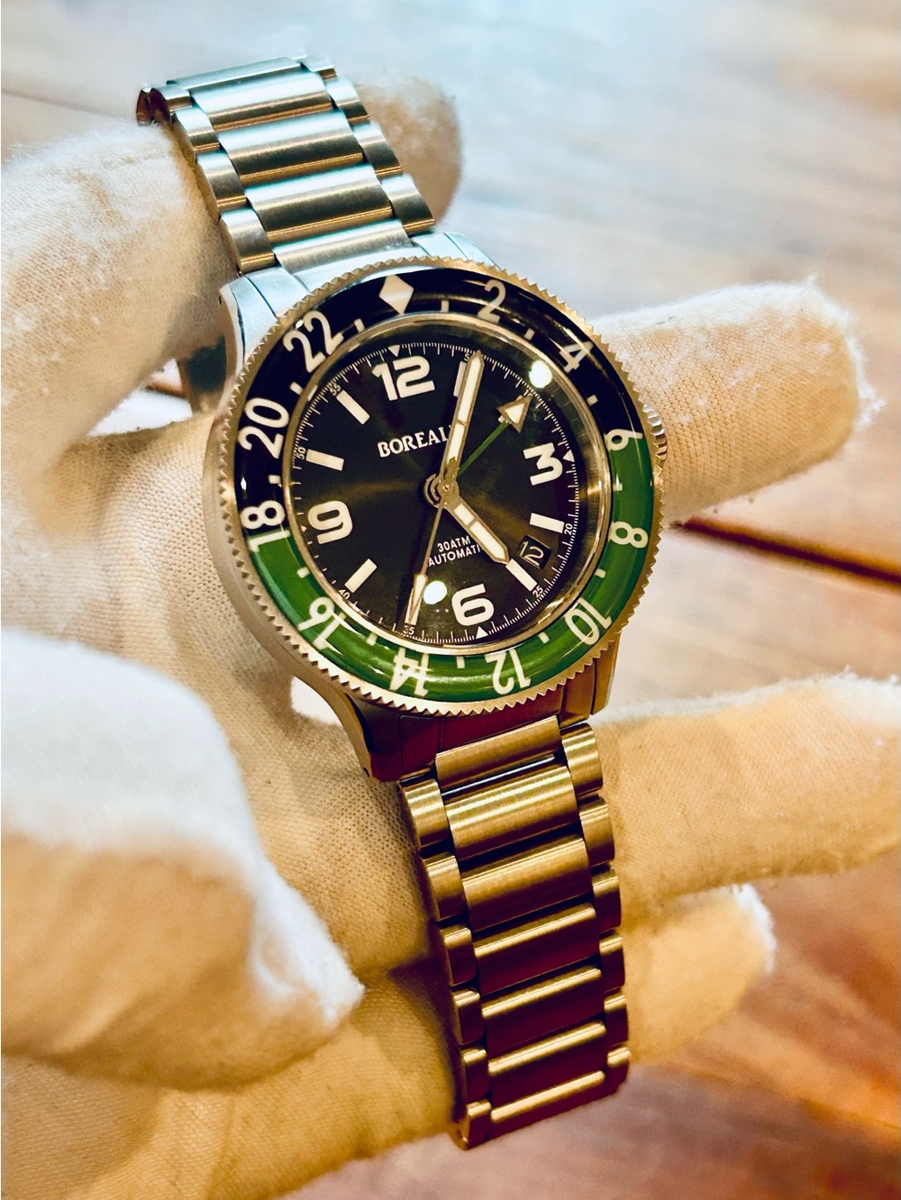 BOREALIS SEA STORM MK2 GMT AUTOMATIC 300M DIVER/FULL KIT & LINKS/41.5mm SAPPHIRE